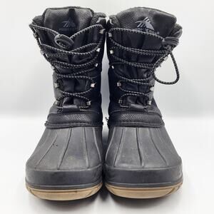 High Sierra Blaine Black Boots Toggle Closure Rubber Soles Elastic Laces Boys 13